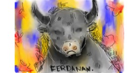 Drawing of Bull by 007