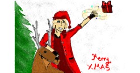 Drawing of Santa Claus by christine
