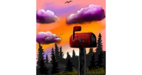 Drawing of Mailbox by Leah