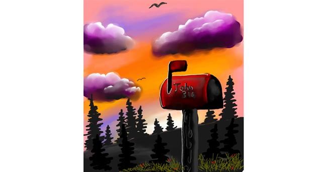 Drawing of Mailbox by Leah