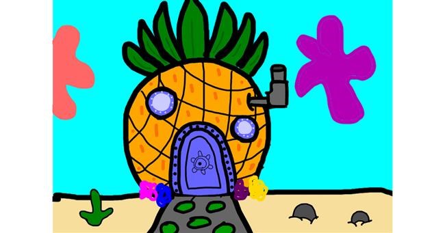 Drawing of Pineapple by Mackanilla