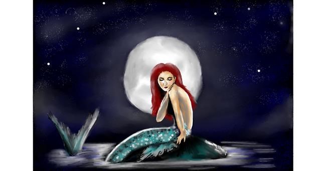 Drawing of Mermaid by RadiouChka