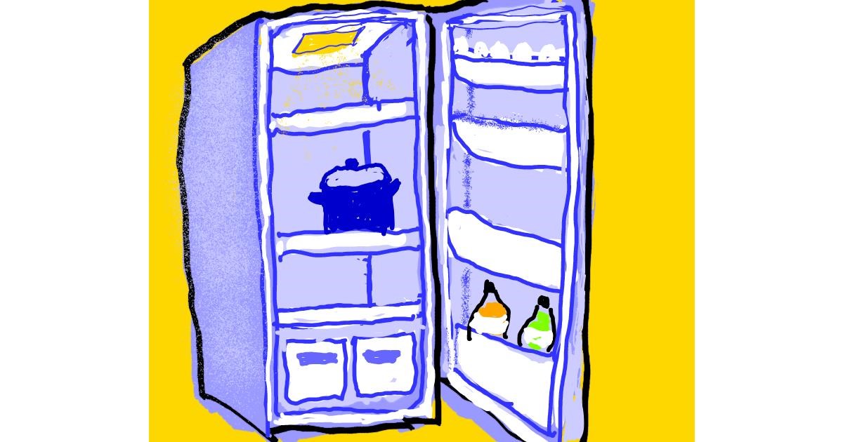 Drawing of Refrigerator by Cherri