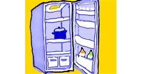 Drawing of Refrigerator by Cherri