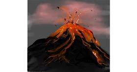 Drawing of Volcano by Bro