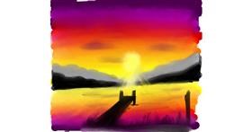 Drawing of Sunset by Bree