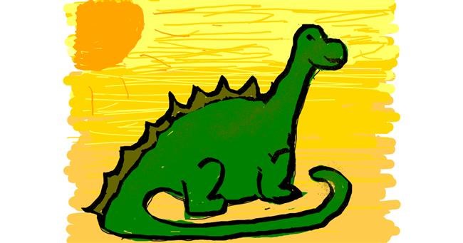 Drawing of Dinosaur by Lovelybones