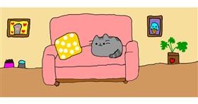 Drawing of Couch by 𝒰𝓀𝓇𝒶𝒾𝓃𝑒💕
