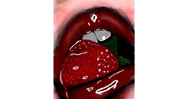 Drawing of Strawberry by Joze