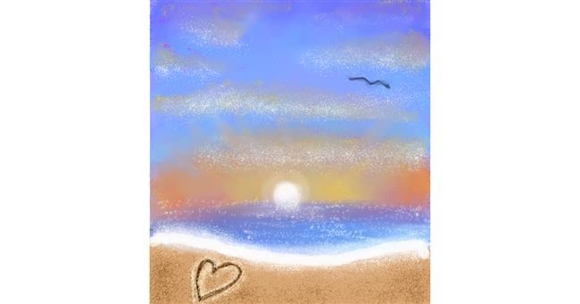 Drawing of Beach by 🌌Mom💕E🌌