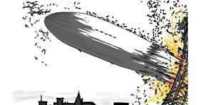 Zeppelin-Zeichnung von flowerpot