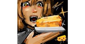 Drawing of Cheese by Silly