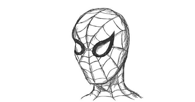 Drawing of Spiderman by Otter