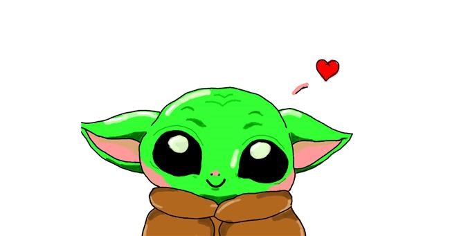 Baby Yoda-Zeichnung von Julia