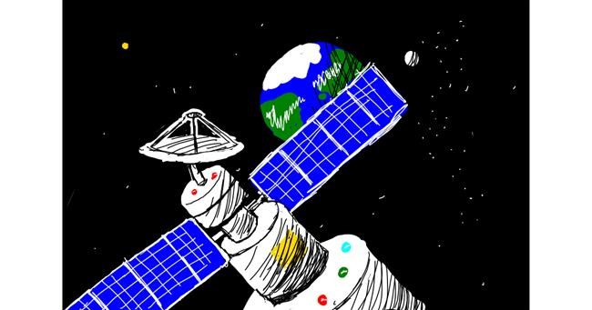 Drawing of Satellite by madoo