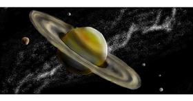 Drawing of Saturn by Kim
