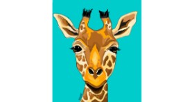 Drawing of Giraffe by GreyhoundMama