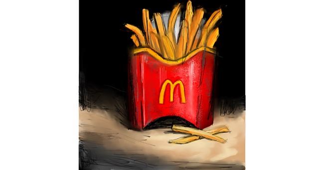 Drawing of French fries by KayXXXlee