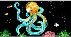 Drawing of Octopus by Eclat de Lune