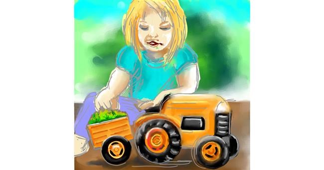 Drawing of Tractor by ⋆su⋆vinci彡