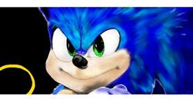 Drawing of Sonic the hedgehog by Chaching