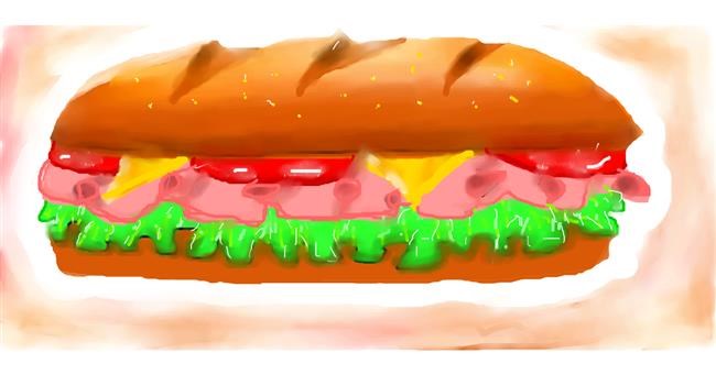 Drawing of Sandwich by quinn