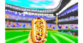 Hotdog-Zeichnung von flowerpot
