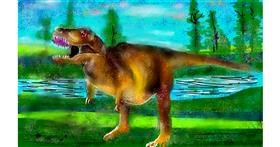 Drawing of Dinosaur by Mandy Boggs