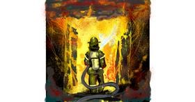 Drawing of Firefighter by SIREN