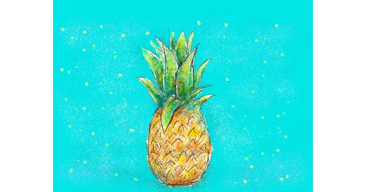 Drawing of Pineapple by Tara