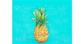 Drawing of Pineapple by Tara