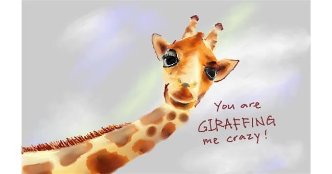 Drawing of Giraffe by Kiu