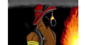 Drawing of Firefighter by ꧁Aurora꧂