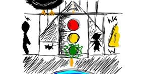 Drawing of Traffic light by That One Llama