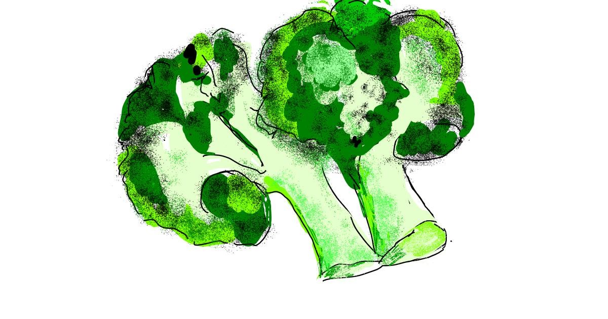 Drawing of Broccoli by Lsk