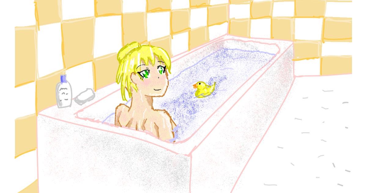 Drawing of Bathtub by Sam