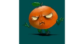 Drawing of Orange by Never