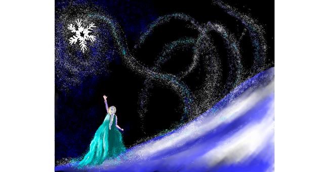 Drawing of Elsa (Disney) by Cec