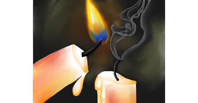 Drawing of Candle by Freny