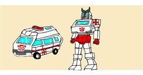 Drawing of Ambulance by Kim