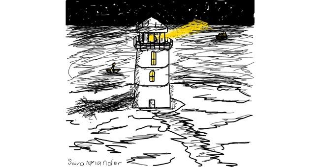 Drawing of Lighthouse by Sara Nylander