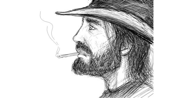Drawing of Cowboy by Labyrinth