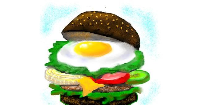 Drawing of Burger by Dexl