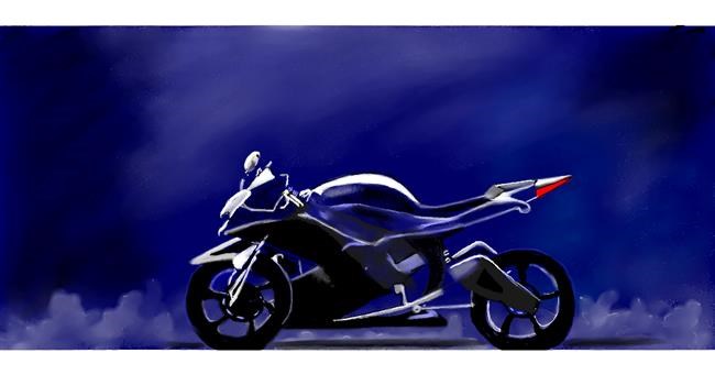 Drawing of Motorbike by Chaching