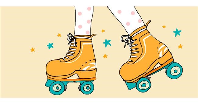 Roller Skates-Zeichnung von Lilisa