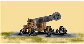 Kanone-Zeichnung von Eclat de Lune