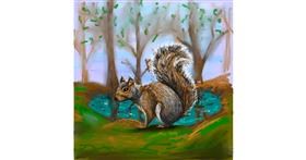Drawing of Squirrel by Andromeda