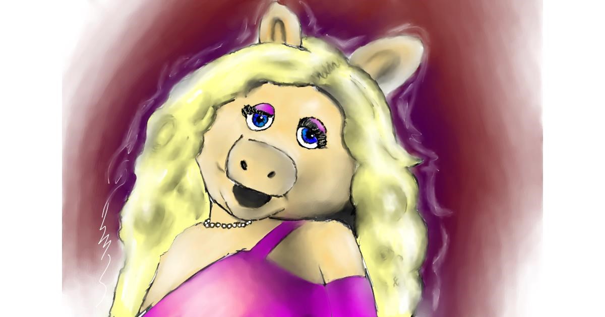 Drawing of Pig by Wizard