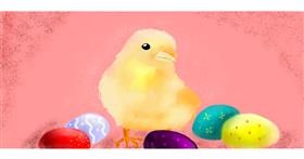 Drawing of Easter chick by Lyv