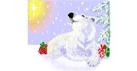 Drawing of Polar Bear by Geo-Pebbles